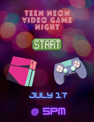 Teen Neon Game Night